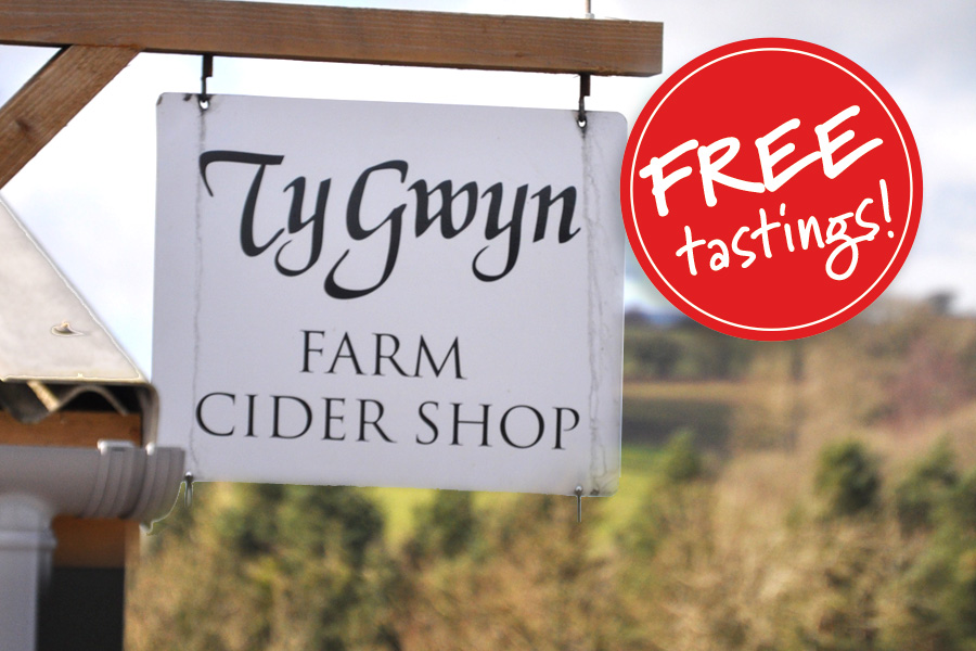 Ty Gwyn Cider shop sign