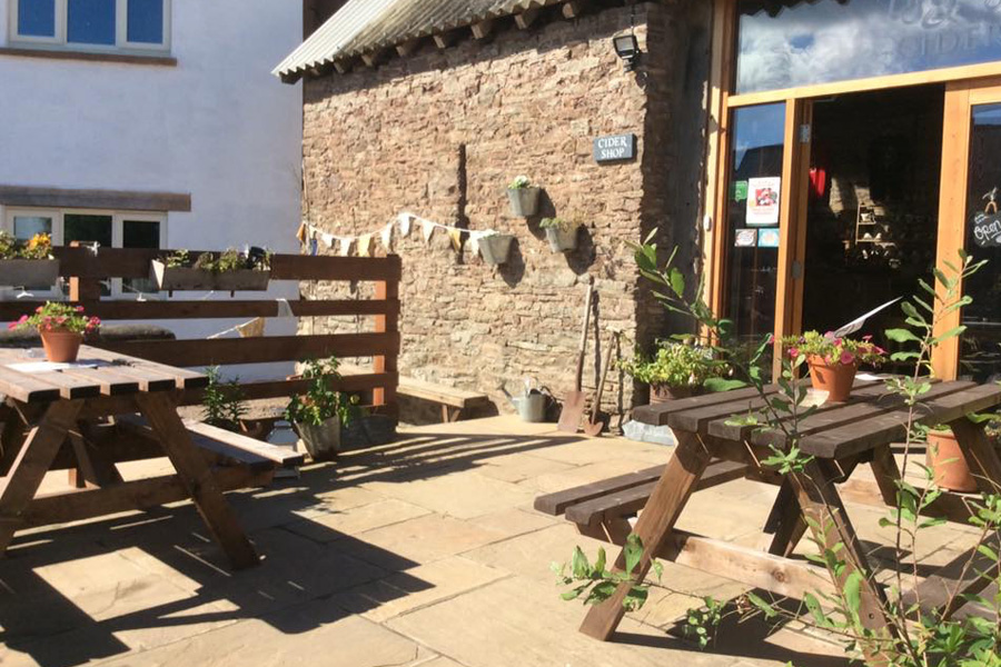 Sunny day at the Ty Gwyn Cider shop