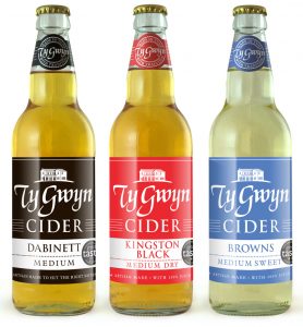 Ty Gwyn Cider bottles